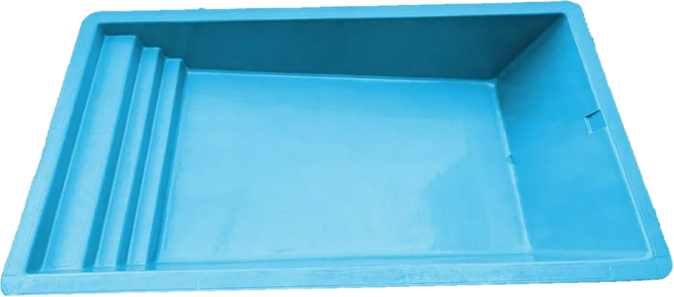 Casco de la piscina de fibra Álamo, vista en perspectiva