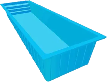 Casco de la piscina de fibra Ciprés, vista en perspectiva
