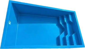 Casco de la piscina de fibra Jacaranda, vista en perspectiva