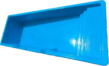Casco de la piscina de fibra Roble, vista en perspectiva